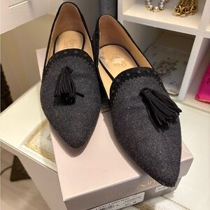 Franco Sarto Gray Loafers with Tassels